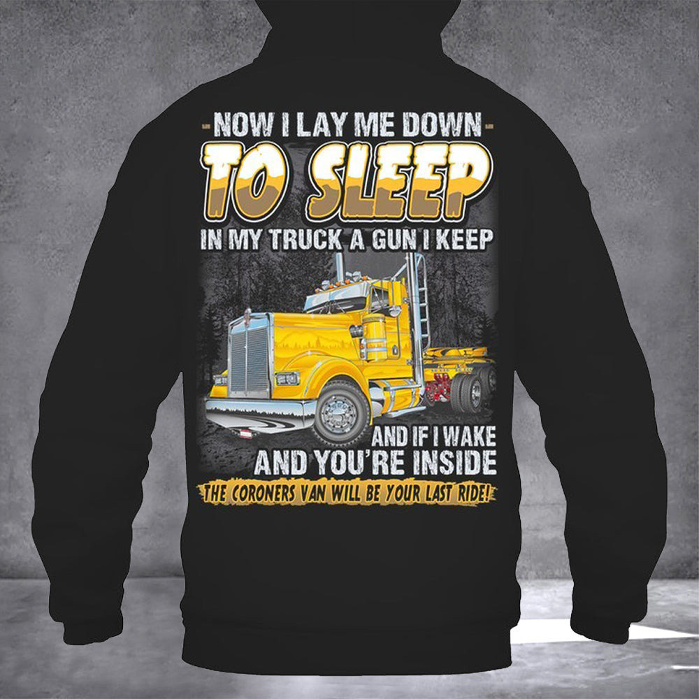 Now I Lay Me Down To Sleep In My Truck Hoodie Cool Gifts For Truck Drivers