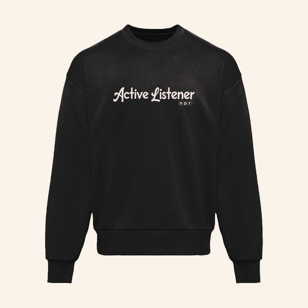 NPR Merch Active Listener Sweatshirt Christmas Present Ideas For Girlfriend NPR Merch Active Listener Sweatshirt Christmas Present Ideas For Girlfriend