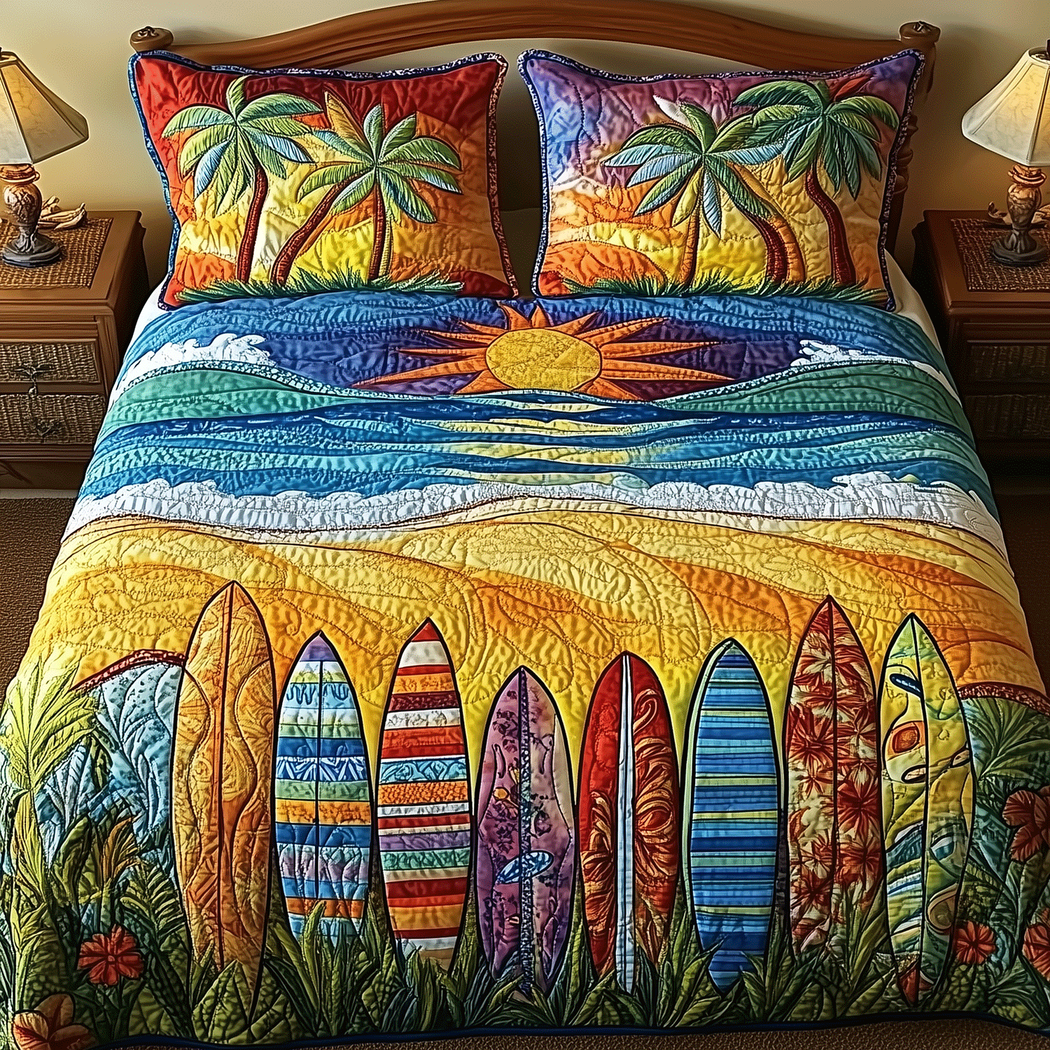 Ocean Board Bliss Quilted Bedding Set Duvet Cover Bedspread Gifts For An Ocean Lover Ocean Board Bliss Quilted Bedding Set Duvet Cover Bedspread Gifts For An Ocean Lover