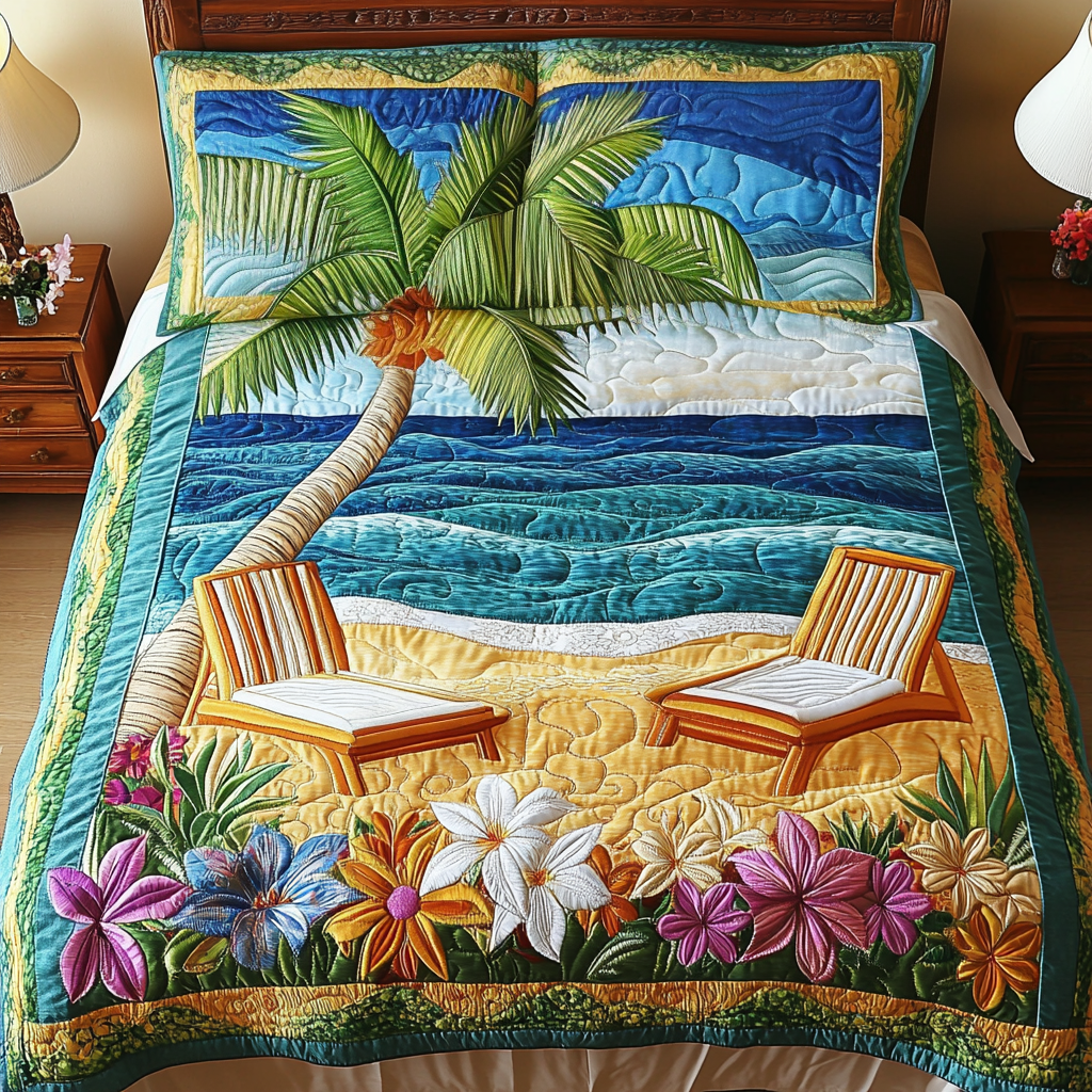 Ocean Dreams Quilted Bedding Set Duvet Cover Bed Sheet Set Gift For Beach Lover Ocean Dreams Quilted Bedding Set Duvet Cover Bed Sheet Set Gift For Beach Lover