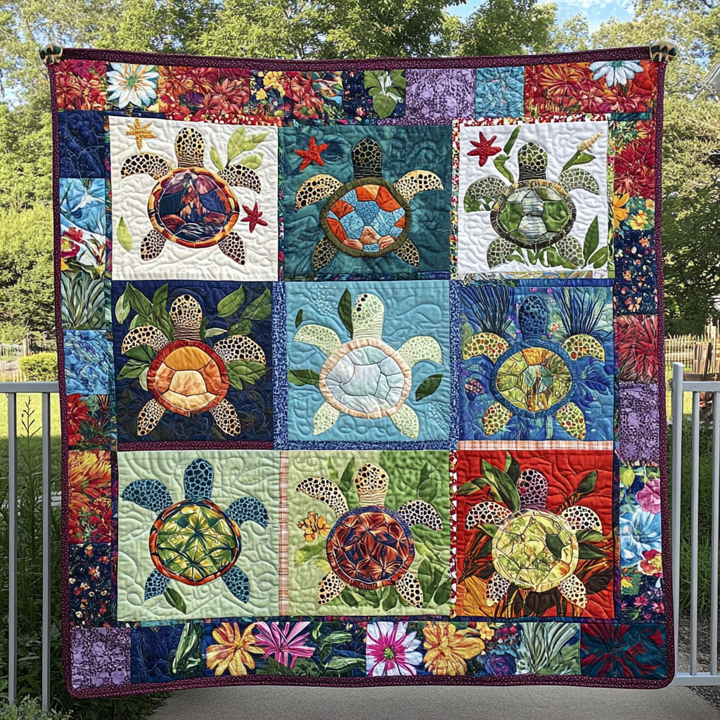 Ocean Glow Quilted Blanket Cute Colorful Blanket Sea Turtle Present Ideas Christmas Ocean Glow Quilted Blanket Cute Colorful Blanket Sea Turtle Present Ideas Christmas