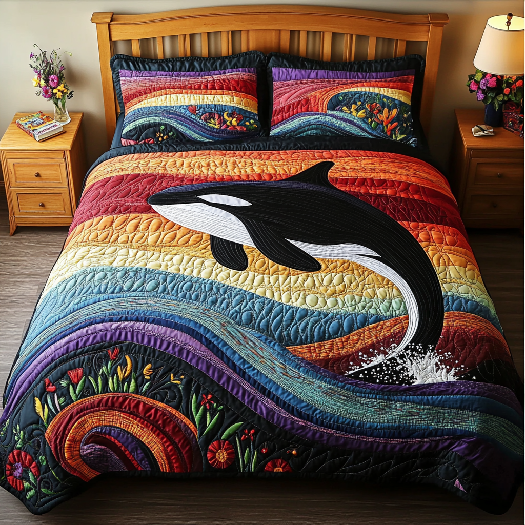 Ocean Predator Quilted Bedding Set Duvet Cover Bedspread Whale Gifts For Her Ocean Predator Quilted Bedding Set Duvet Cover Bedspread Whale Gifts For Her