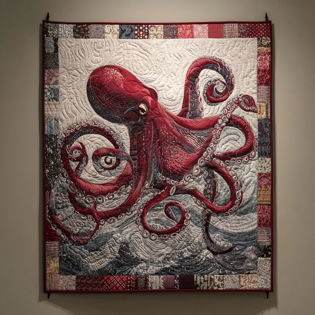Octopus Magic Quilted Blanket Cute Colorful Blanket Gifts For Octopus Lovers Octopus Magic Quilted Blanket Cute Colorful Blanket Gifts For Octopus Lovers