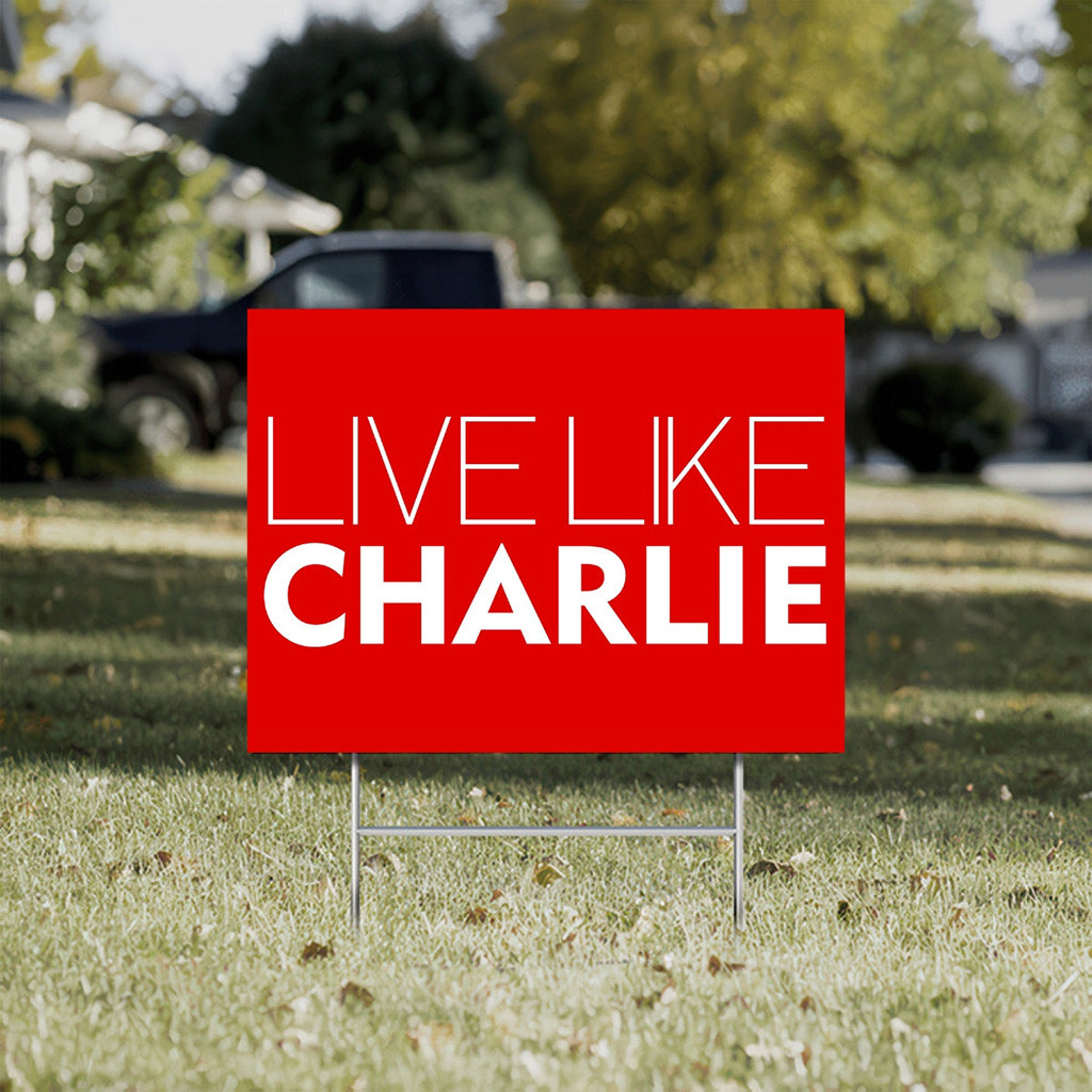 Officer Tatum Merch Live Like Charlie Red Yard Sign Charlie Kirk Merch Outdoor Decor Officer Tatum Merch Live Like Charlie Red Yard Sign Charlie Kirk Merch Outdoor Decor