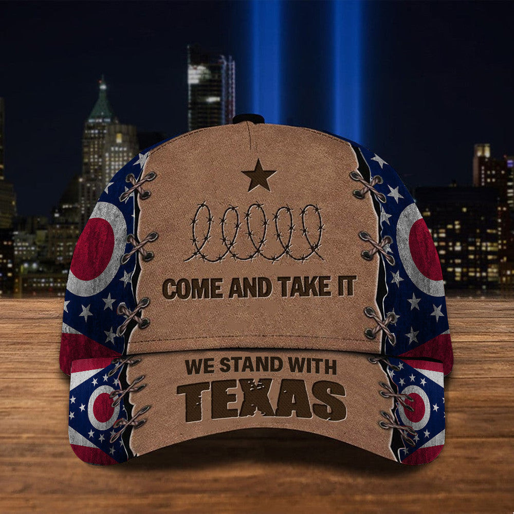 Ohio We Stand With Texas Hat Come And Take It Razor Wire Hat Patriotic Merch Ohio We Stand With Texas Hat Come And Take It Razor Wire Hat Patriotic Merch