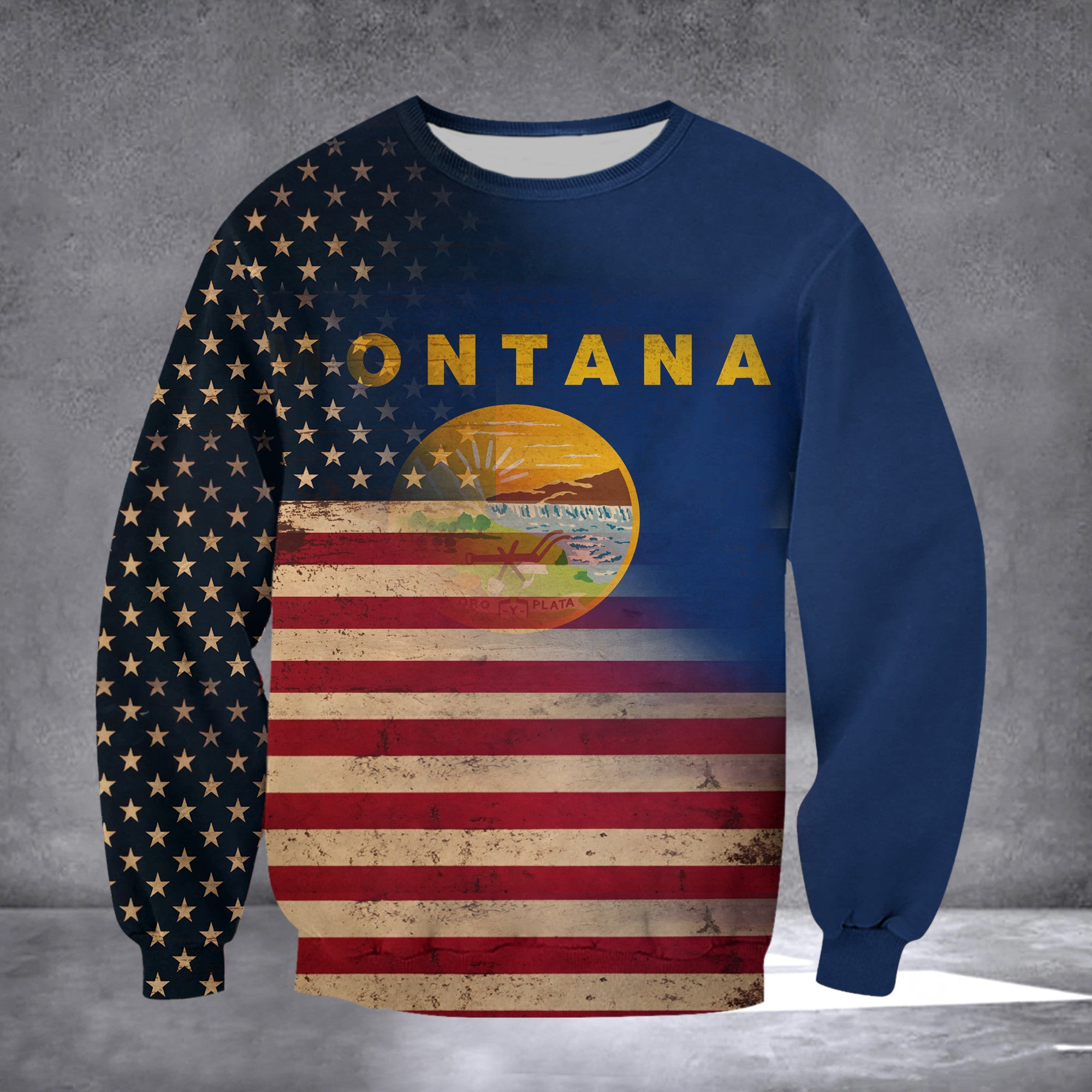 Old American And Montana Flag Patriotic Yard Flags Home Decoration Old American And Montana Flag Patriotic Yard Flags Home Decoration
