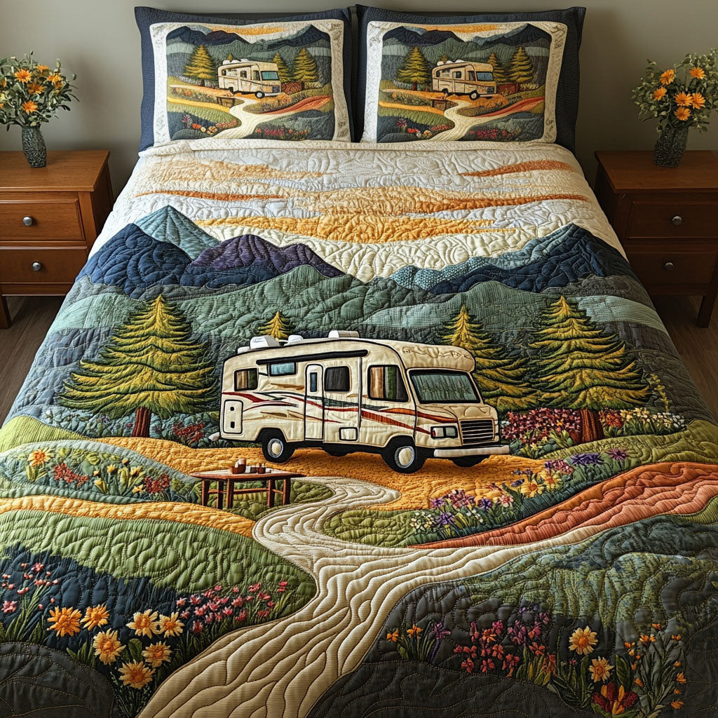 On the Go Quilted Bedding Set Duvet Cover Bedspread Camping Christmas Gifts