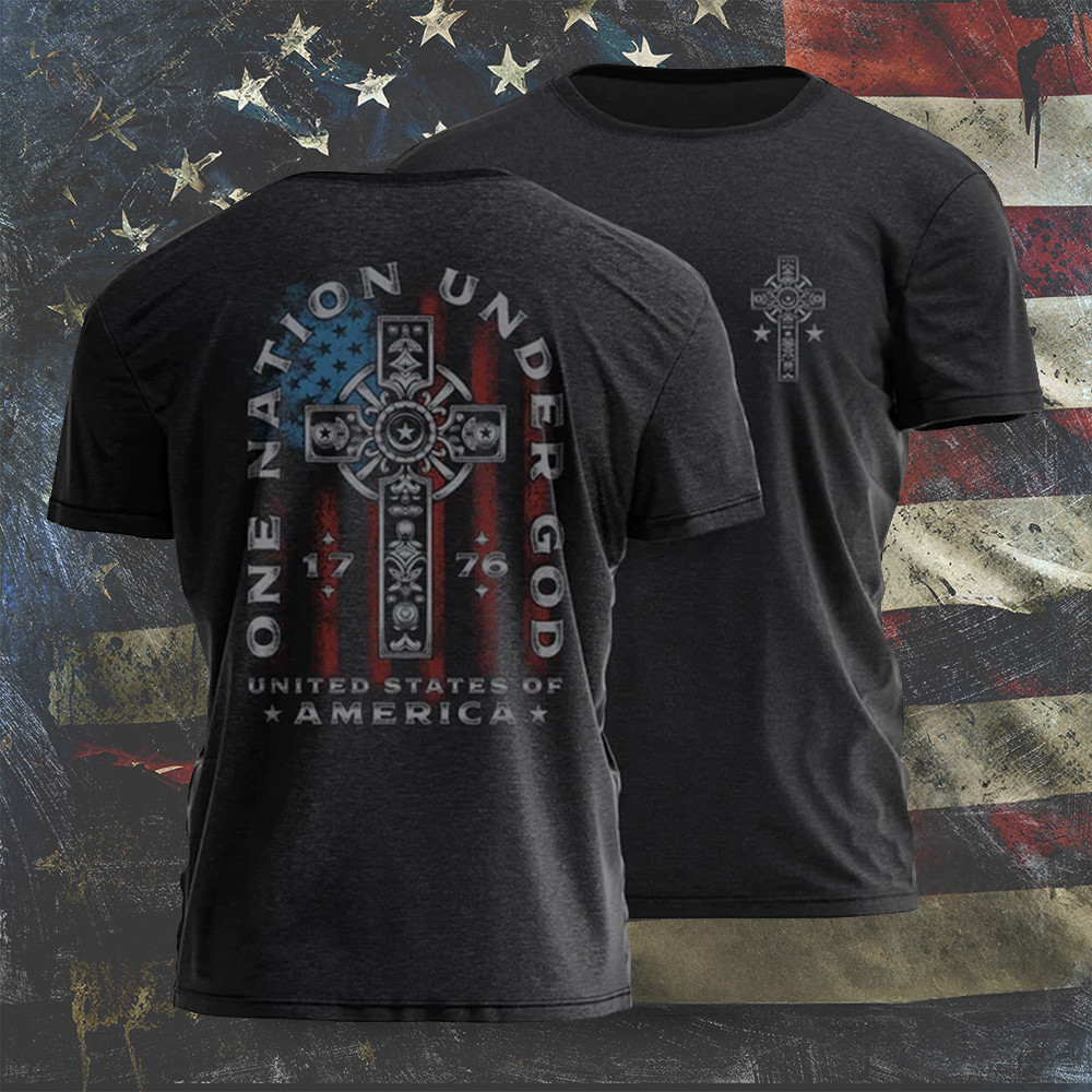 One Nation Under God 1776 Shirt Faith Christian Patriotic Tee Shirts Gifts For Patriots