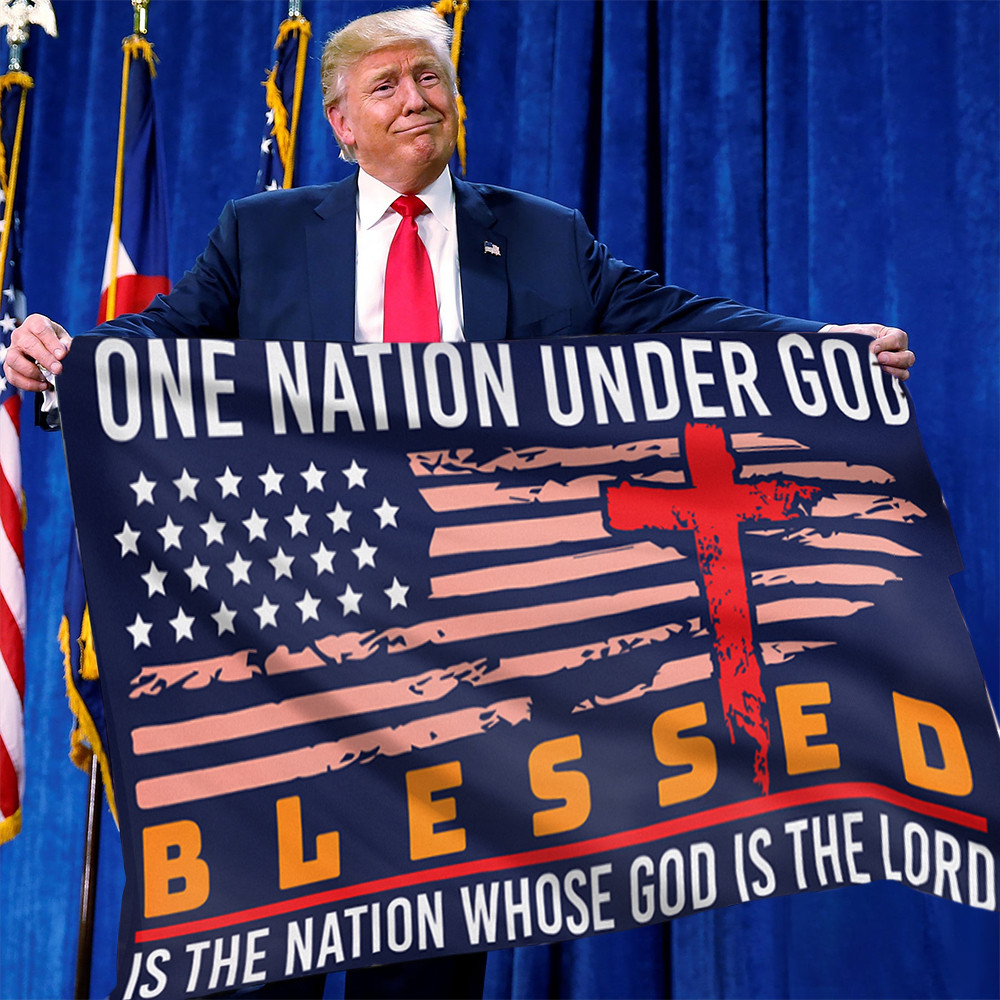 One Nation Under God Blessed Flag Christian Flag Patriotic Home Decor One Nation Under God Blessed Flag Christian Flag Patriotic Home Decor