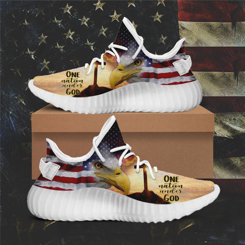 One Nation Under God Sneakers American Flag Eagle Patriotic Shoes Christian Merchandise One Nation Under God Sneakers American Flag Eagle Patriotic Shoes Christian Merchandise