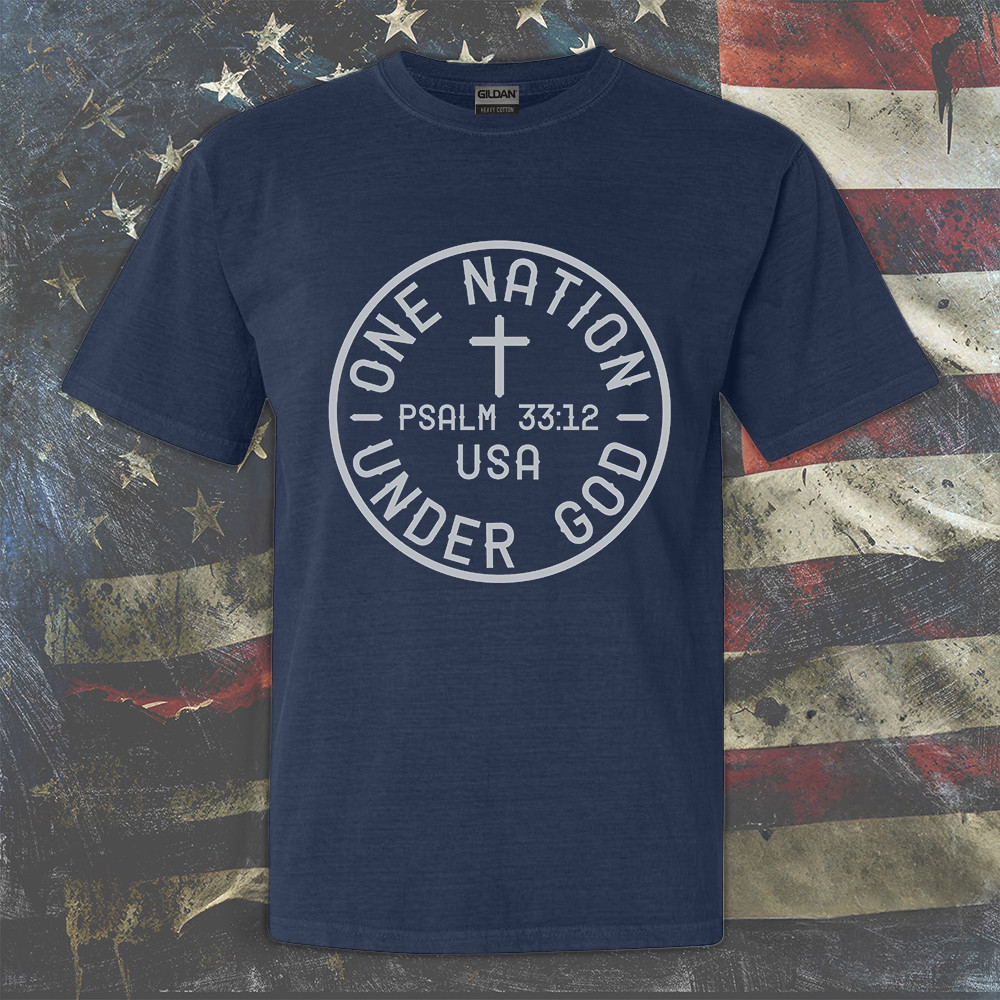 One Nation Under God T-Shirt Patriotic Christian Shirts Gifts For Stepdad One Nation Under God T-Shirt Patriotic Christian Shirts Gifts For Stepdad