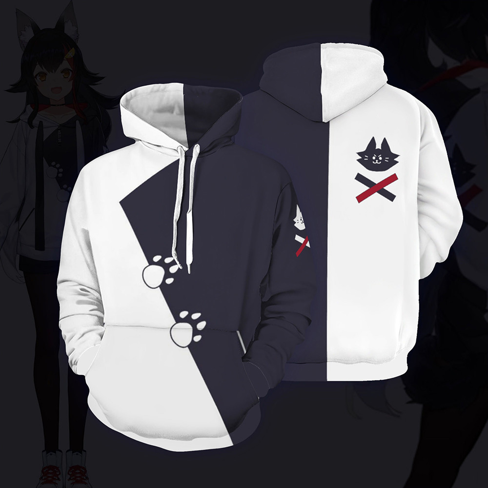 Ookami Mio Hoodie Anime Ookami Mio Hooded Sweatshirt Fan Gift Ideas Ookami Mio Hoodie Anime Ookami Mio Hooded Sweatshirt Fan Gift Ideas