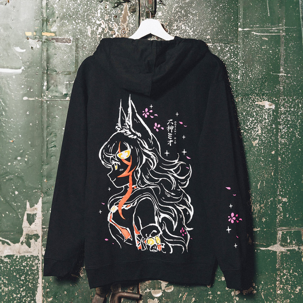 Ookami Mio Hoodie Cute Graphic Ookami Mio Hooded Sweatshirt Gift For Fan