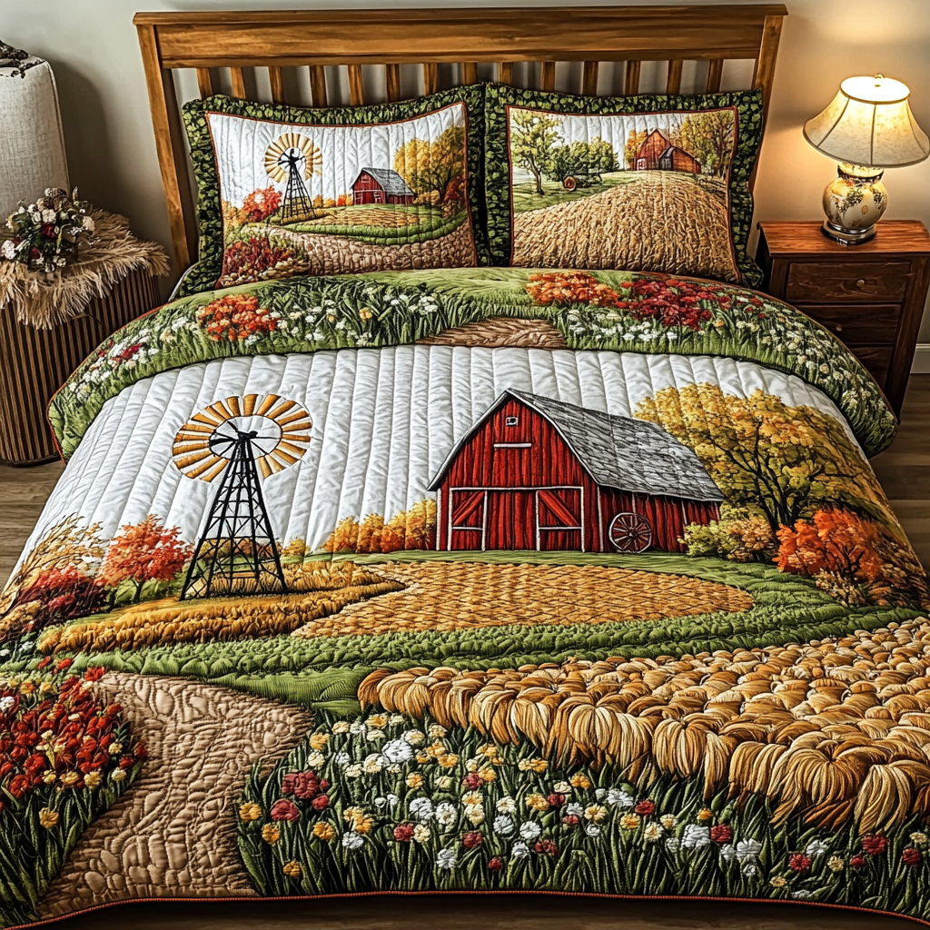 Open Pastures Quilted Bedding Set Duvet Cover Bedspread Christmas Gifts For The Farmer Open Pastures Quilted Bedding Set Duvet Cover Bedspread Christmas Gifts For The Farmer