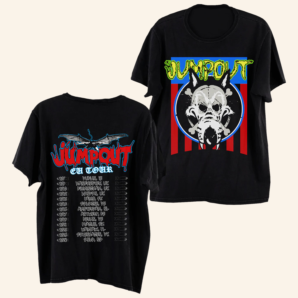 OsamaSon Merch Dog Skull Jumpout EU Tour T-Shirt Music Related Gifts For Guys