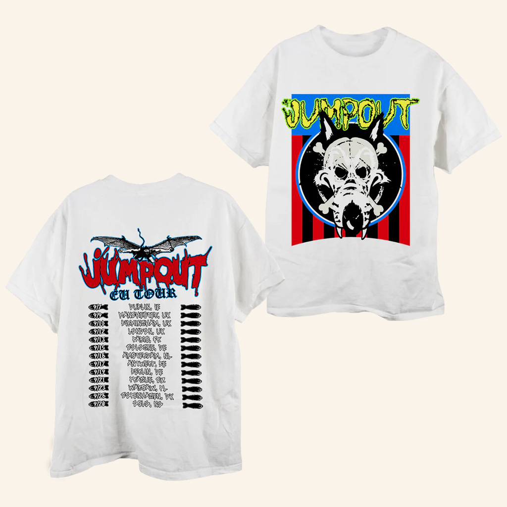 OsamaSon Merch Dog Skull Jumpout EU Tour T-Shirt Presents For Music Lovers
