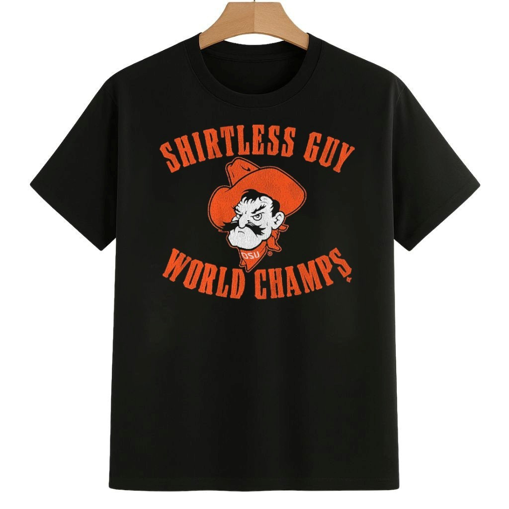 OSU Oklahoma State Shirtless Guy World Champs Shirt Anti ICE Frog Merch