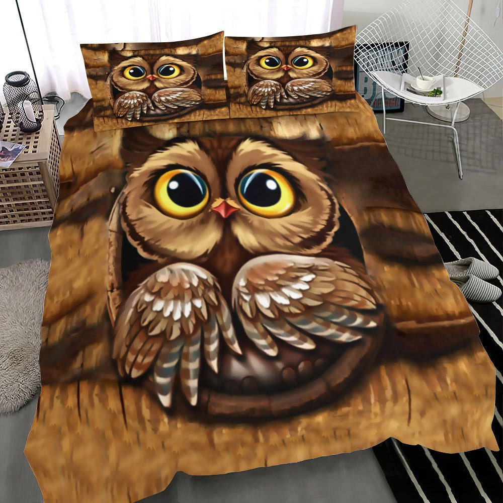 Owl Bedding Set Cute Duvet Cover Bed Sheets Set Gifts For People Who Like Owls Owl Bedding Set Cute Duvet Cover Bed Sheets Set Gifts For People Who Like Owls
