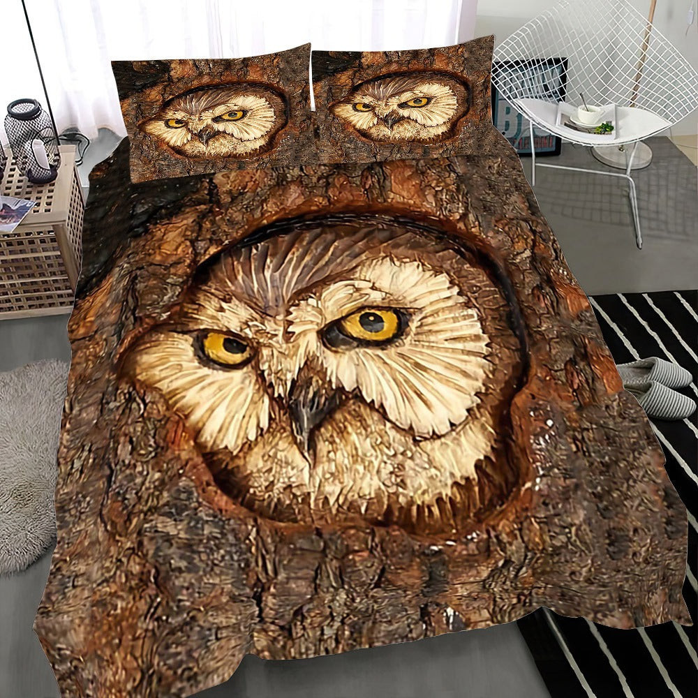 Owl Bedding Set Duvet Cover Bed Sheet Set Gifts For People Who Like Owls Owl Bedding Set Duvet Cover Bed Sheet Set Gifts For People Who Like Owls