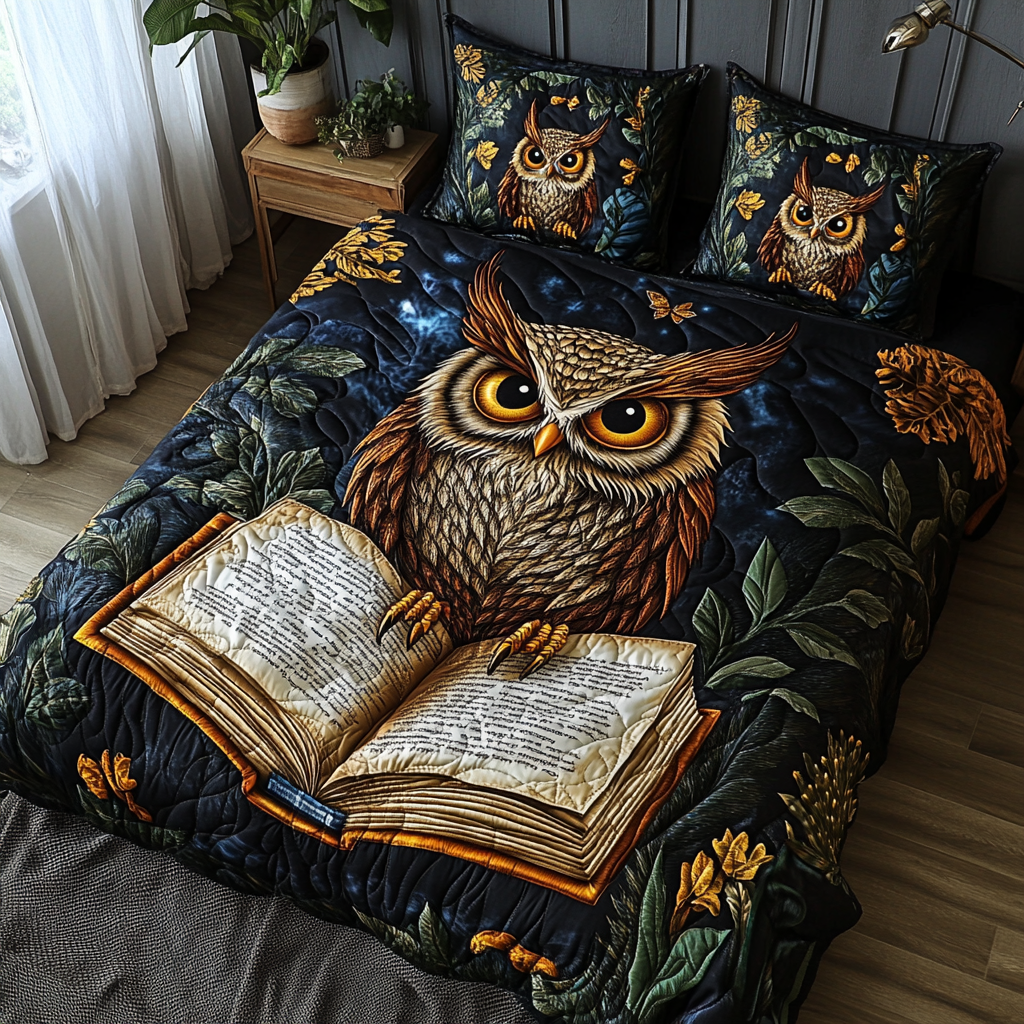 Owl Eyes Quilted Bedding Set Duvet Cover Bed Sheet Set Owl Presents For Ladies Owl Eyes Quilted Bedding Set Duvet Cover Bed Sheet Set Owl Presents For Ladies