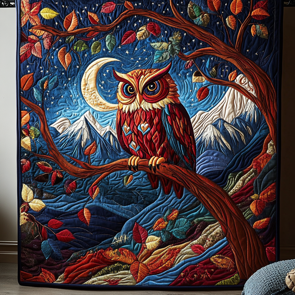 Owl Magic Quilted Blanket Cute Colorful Blanket Unique Gifts For Owl Lovers Owl Magic Quilted Blanket Cute Colorful Blanket Unique Gifts For Owl Lovers