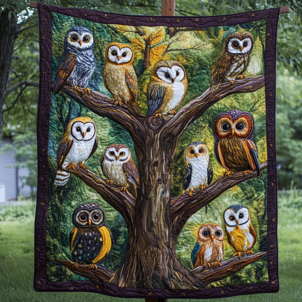 Owl Perch Quilted Blanket Sofa Throw Blanket Owl Gifts For Mom Owl Perch Quilted Blanket Sofa Throw Blanket Owl Gifts For Mom
