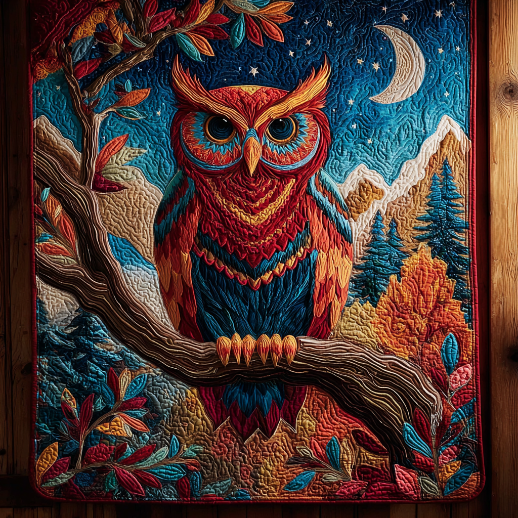 Owl Wonder Quilted Blanket Cute Colorful Blanket Unique Owl Gift Items Owl Wonder Quilted Blanket Cute Colorful Blanket Unique Owl Gift Items