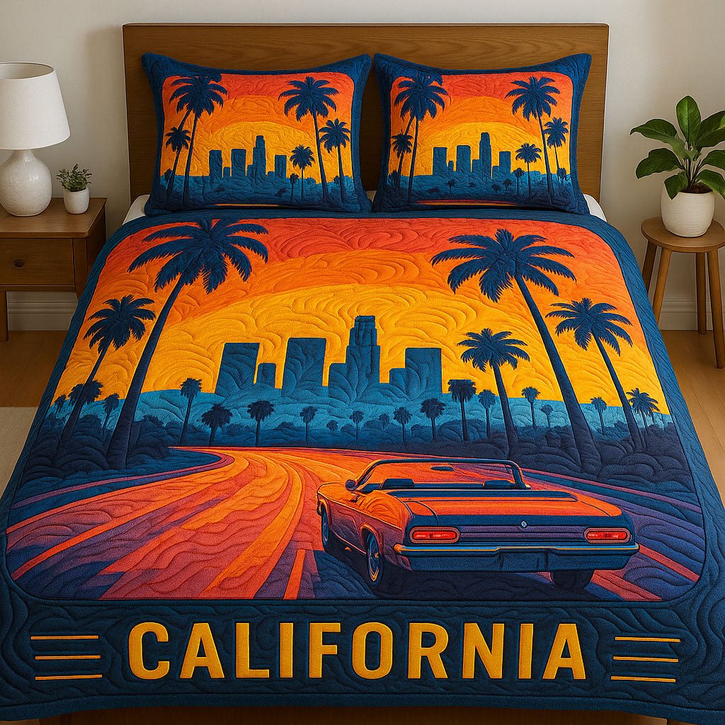 Palm Vista Quilted Bedding Set Duvet Cover Bedspread Christmas Gifts To Get Your Brother