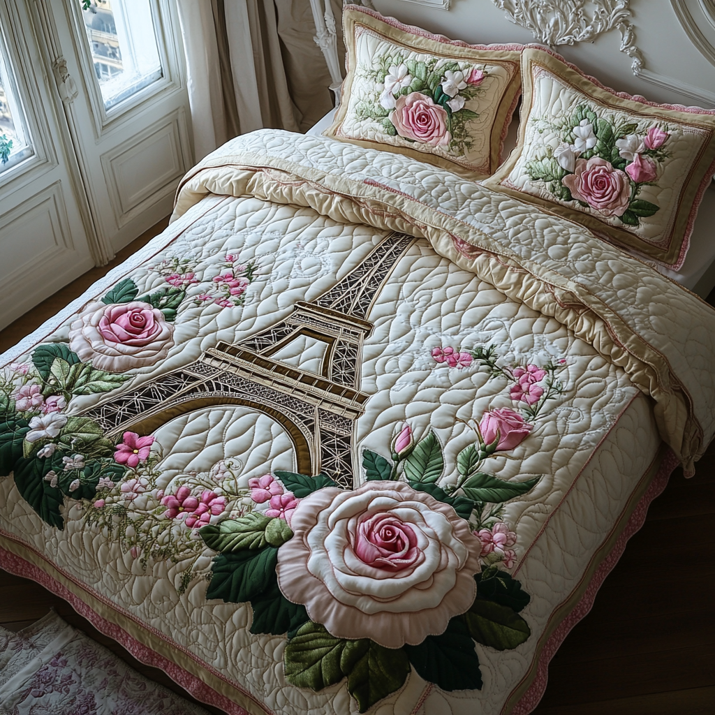 Paris Skyline Quilted Bedding Set Duvet Cover Bedspread Paris Themed Gift Ideas Paris Skyline Quilted Bedding Set Duvet Cover Bedspread Paris Themed Gift Ideas
