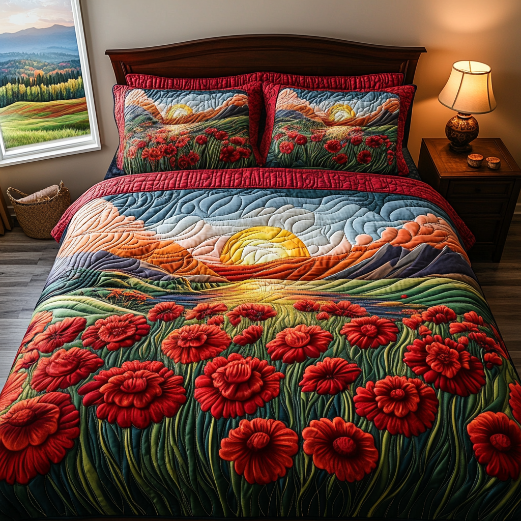 Passionate Red Quilted Bedding Set Duvet Cover Bedspread Christmas Gifts For Sister From Brother Passionate Red Quilted Bedding Set Duvet Cover Bedspread Christmas Gifts For Sister From Brother