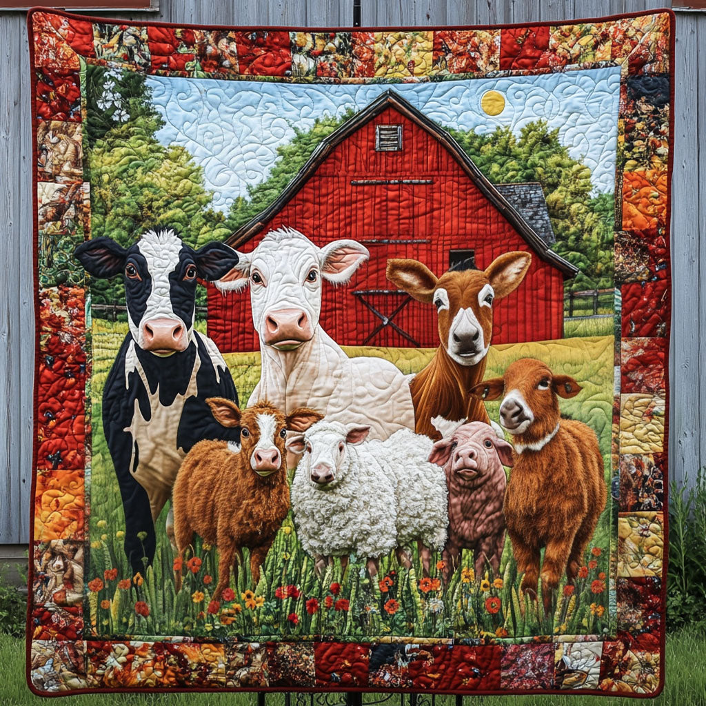 Pastoral Gathering Quilted Blanket Cute Throw Blanket Unique Cow Gifts Pastoral Gathering Quilted Blanket Cute Throw Blanket Unique Cow Gifts