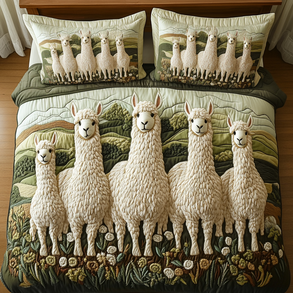 Pasture Dreams Quilted Bedding Set Duvet Cover Bed Sheet Set Sheep Gifts For Him Pasture Dreams Quilted Bedding Set Duvet Cover Bed Sheet Set Sheep Gifts For Him