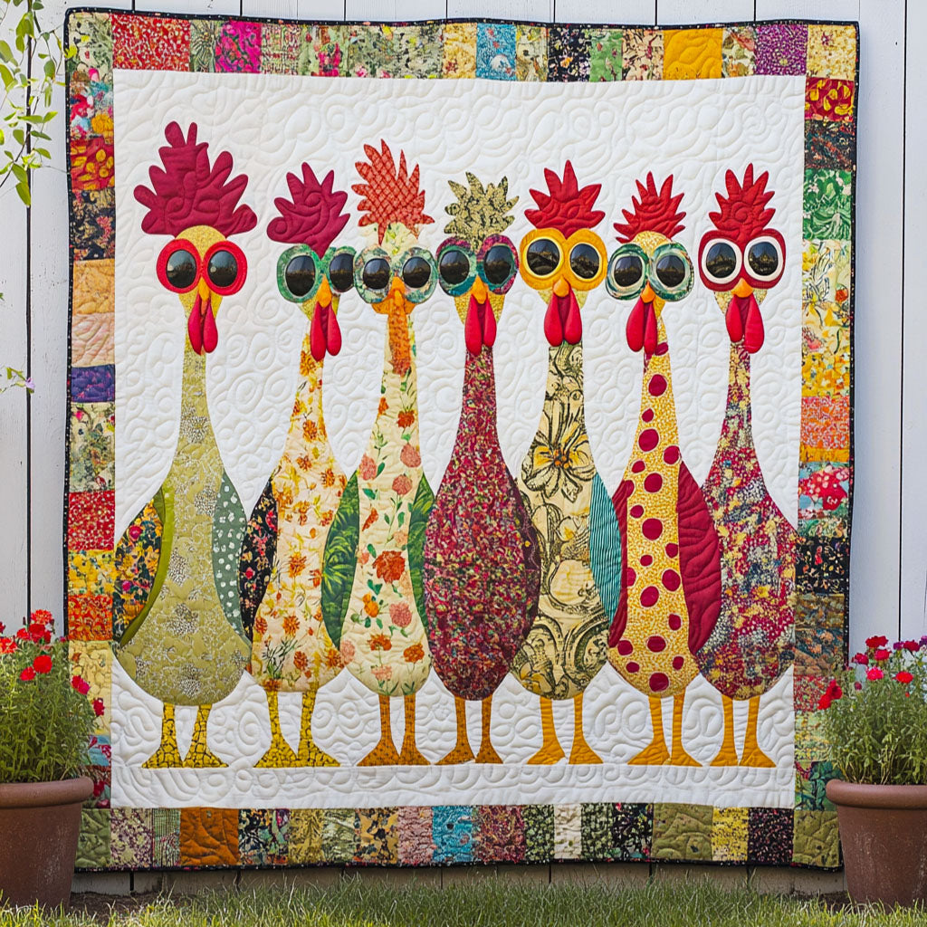 Patchwork Peck Parade Quilted Blanket Sofa Throw Blanket Gifts For People Who Raise Chickens Patchwork Peck Parade Quilted Blanket Sofa Throw Blanket Gifts For People Who Raise Chickens