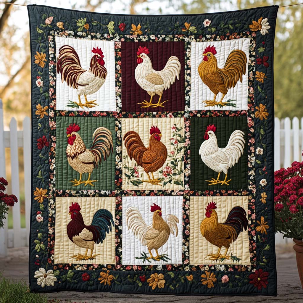 Patchwork Peckers Quilted Blanket Nice Throw Blanket Best Chicken Lover Gift Ideas Patchwork Peckers Quilted Blanket Nice Throw Blanket Best Chicken Lover Gift Ideas