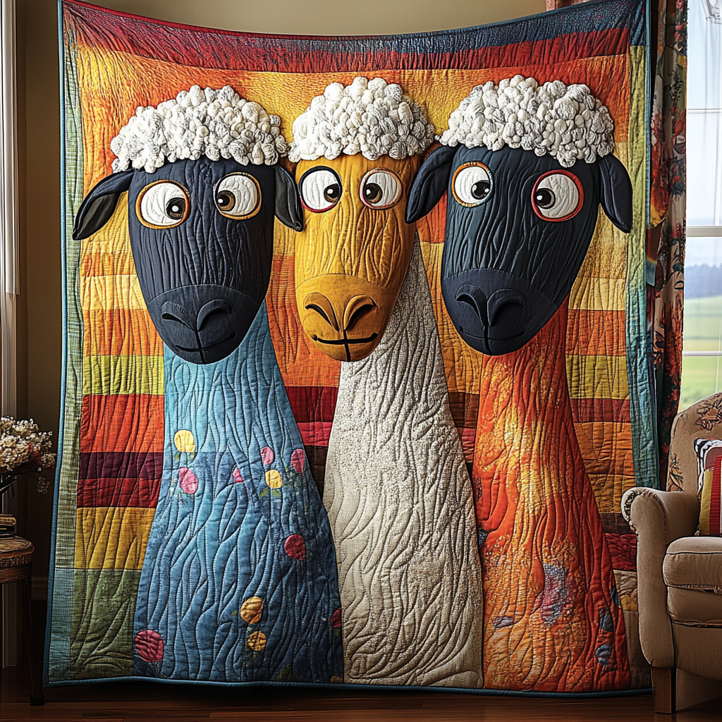 Patchwork Sheeps Quilted Blanket Sofa Throw Blanket Sheep Secret Santa Gifts Patchwork Sheeps Quilted Blanket Sofa Throw Blanket Sheep Secret Santa Gifts