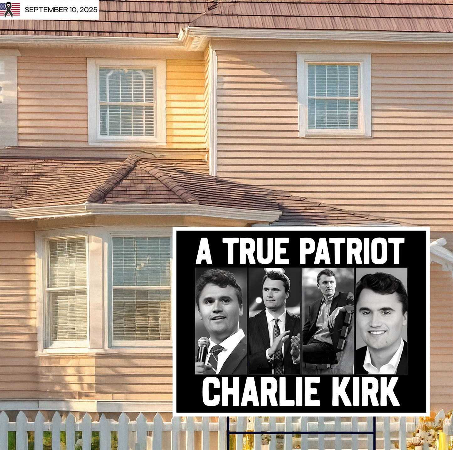 Patriot Charlie Kirk Yard Sign Patriot Charlie Kirk Yard Sign