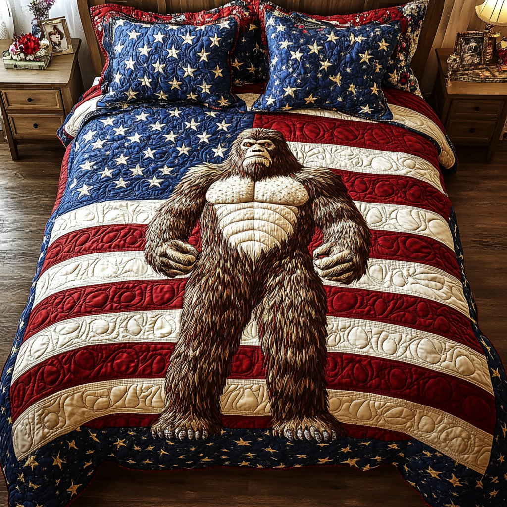 Patriot Sasquatch Quilted Bedding Set Duvet Cover Merch Sasquatch Gift Shop Patriot Sasquatch Quilted Bedding Set Duvet Cover Merch Sasquatch Gift Shop
