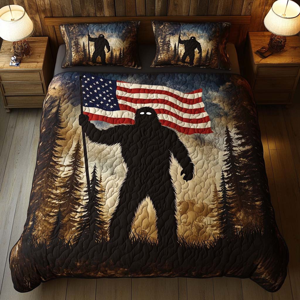 Patriotic Legend Quilted Bedding Set Duvet Cover Bed Sheet Set Gifts For Sasquatch Lovers Patriotic Legend Quilted Bedding Set Duvet Cover Bed Sheet Set Gifts For Sasquatch Lovers