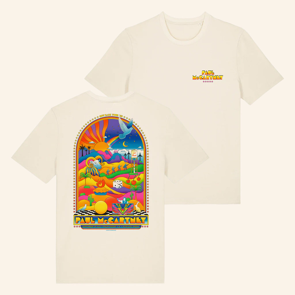 Paul McCartney Tour Merch Got Back 2025 Palm Desert Event T-Shirt Christmas Gifts For Husband Paul McCartney Tour Merch Got Back 2025 Palm Desert Event T-Shirt Christmas Gifts For Husband