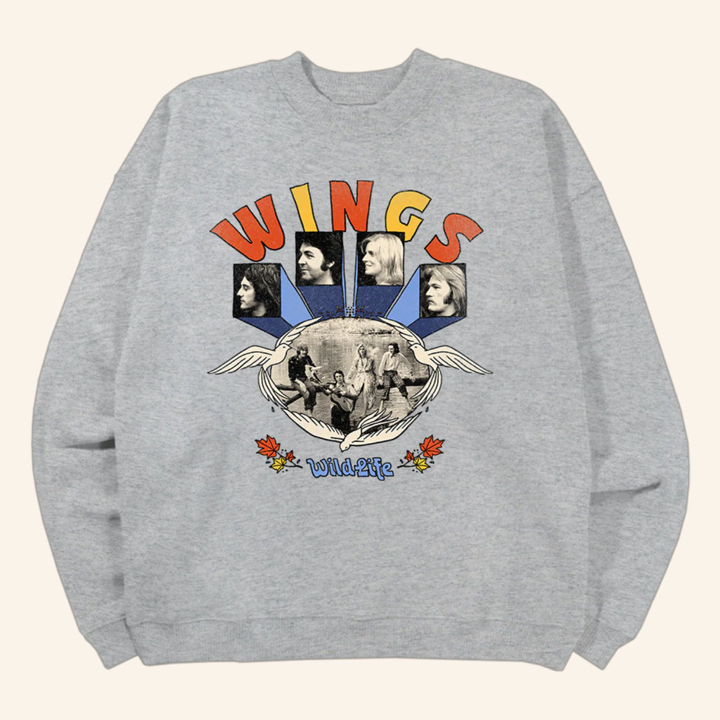 Paul McCartney Tour Merch Wild Life Logo Graphic Sweatshirt WINGS Sweatshirt Gifts For Fans Paul McCartney Tour Merch Wild Life Logo Graphic Sweatshirt WINGS Sweatshirt Gifts For Fans