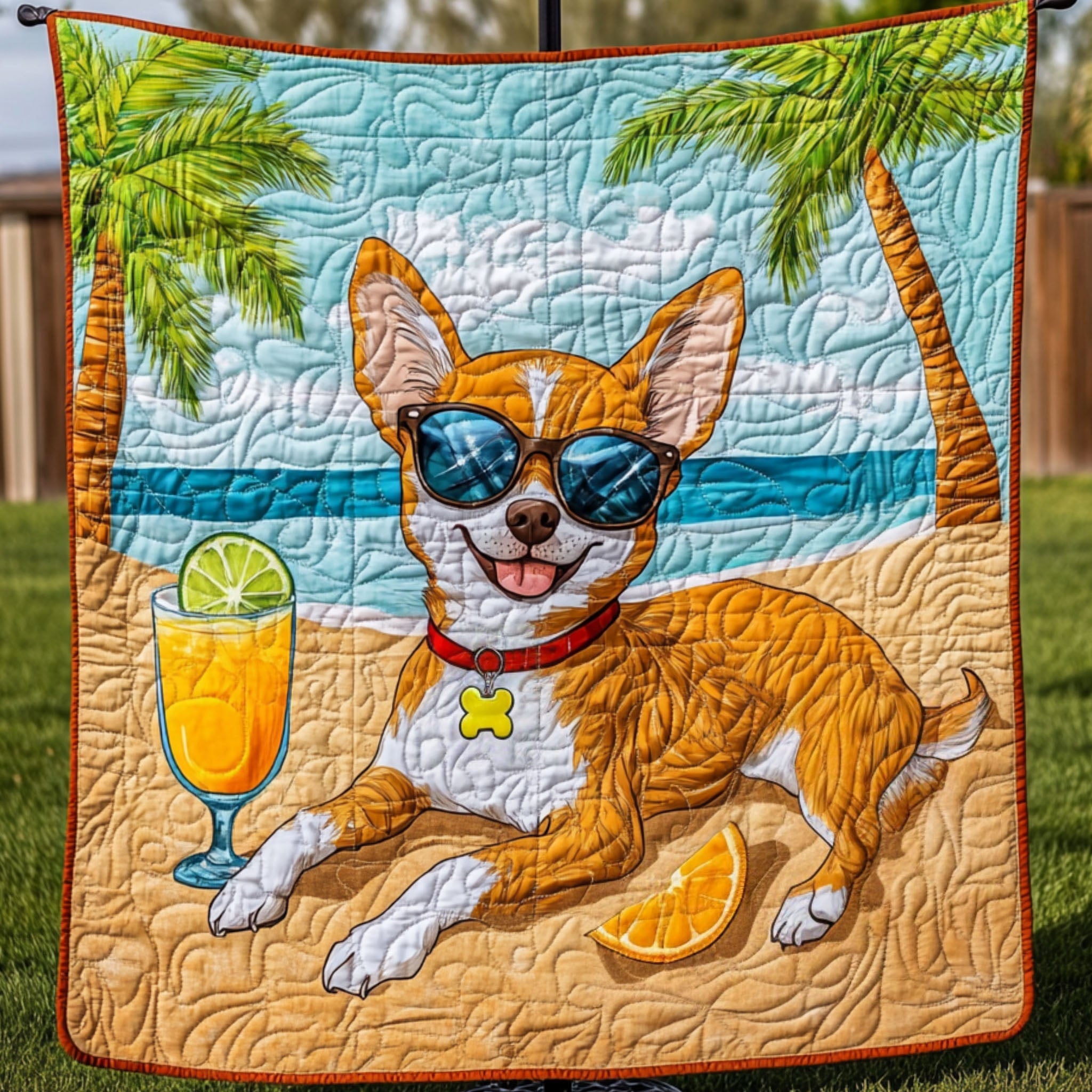 Pawfect Moment Quilted Blanket Cute Colorful Blanket Chihuahua Gifts Dog Lovers Pawfect Moment Quilted Blanket Cute Colorful Blanket Chihuahua Gifts Dog Lovers