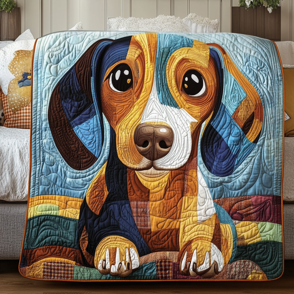 Paws and Pals Quilted Blanket Cute Throw Blanket Sausage Dog Christmas Presents Paws and Pals Quilted Blanket Cute Throw Blanket Sausage Dog Christmas Presents