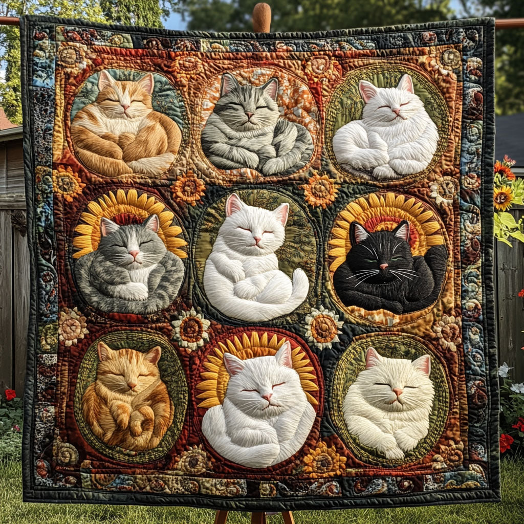 Pawsitive Vibes Quilted Blanket Nice Throw Blanket Cat Themed Birthday Presents Pawsitive Vibes Quilted Blanket Nice Throw Blanket Cat Themed Birthday Presents