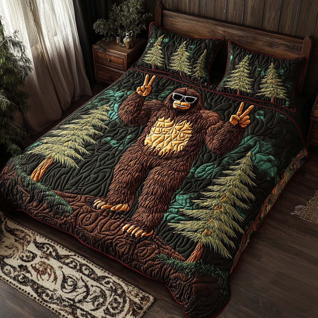 Peaceful Beast Quilted Bedding Set Duvet Cover Bed Sheet Set Unique Bigfoot Gifts Peaceful Beast Quilted Bedding Set Duvet Cover Bed Sheet Set Unique Bigfoot Gifts
