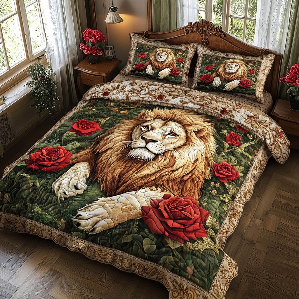 Peaceful Lion Quilted Bedding Set Duvet Cover Merch Great Lion Themed Gifts Peaceful Lion Quilted Bedding Set Duvet Cover Merch Great Lion Themed Gifts