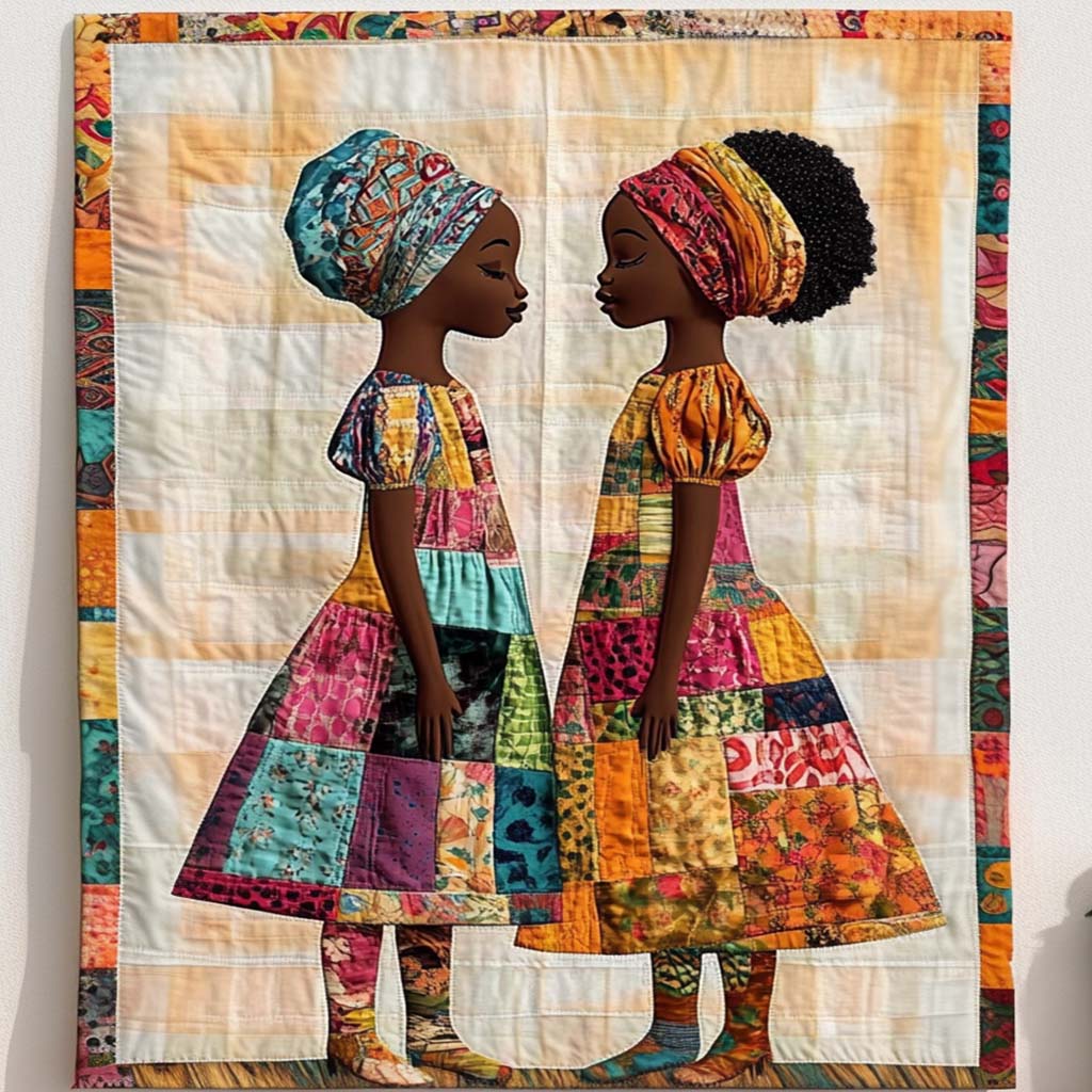 Peaceful Play Quilted Blanket Nice Throw Blanket Melanin African American Gifts Stuff