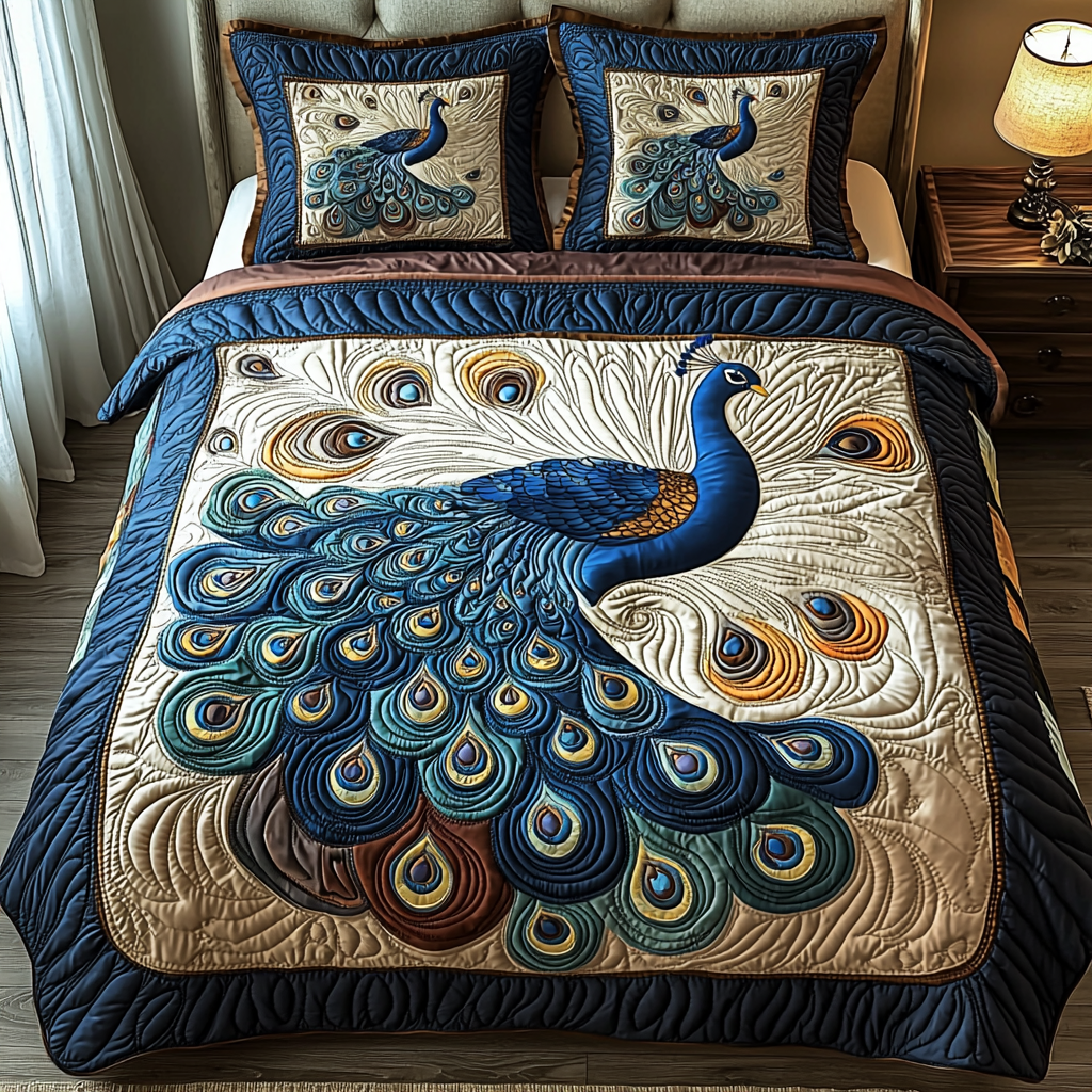 Peacock Elegance Quilted Bedding Set Duvet Cover Bedspreads Peacock Lovers Gifts For Men Peacock Elegance Quilted Bedding Set Duvet Cover Bedspreads Peacock Lovers Gifts For Men