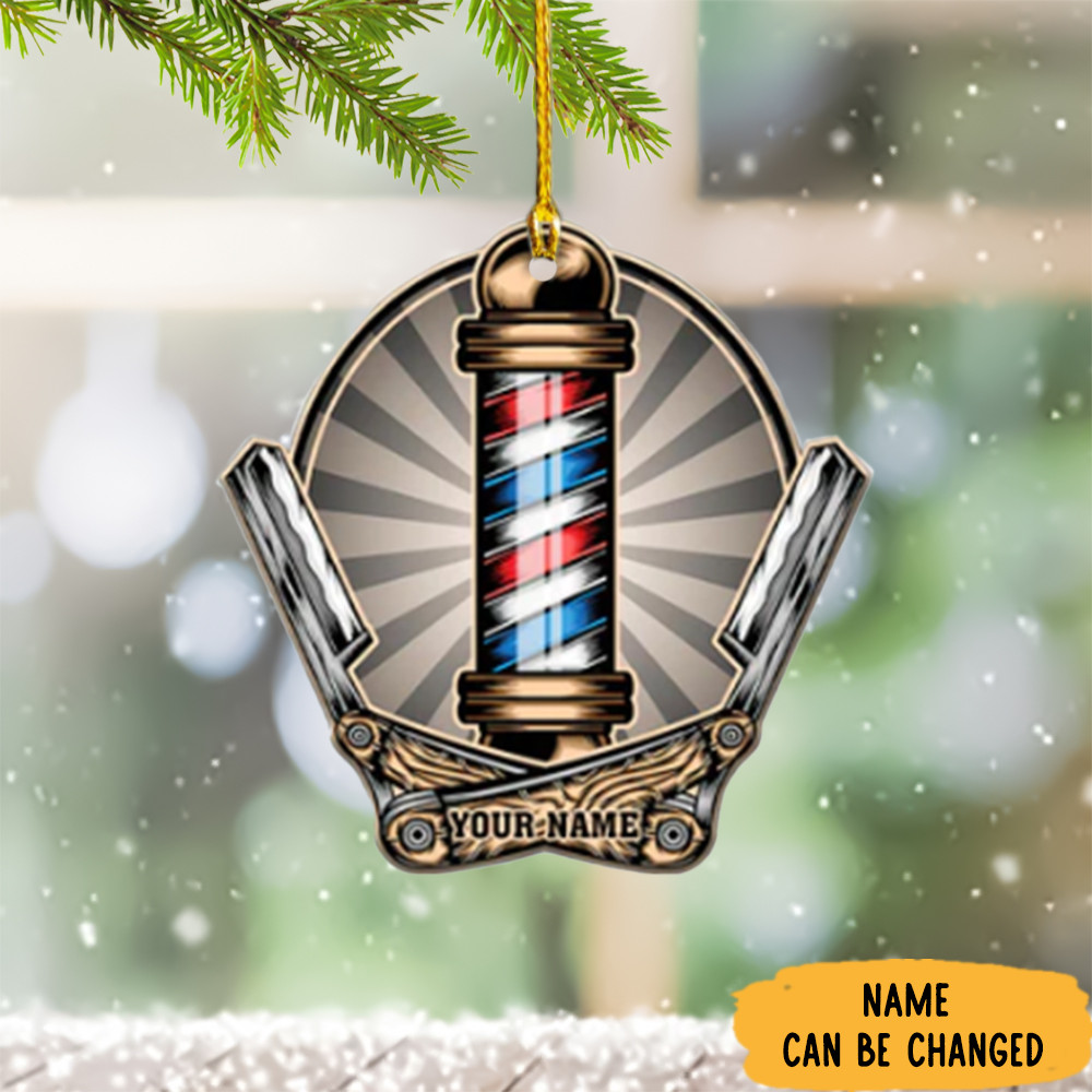 Personalized Barber Ornament Barber Pole Christmas Ornament Gifts Ideas For Him Personalized Barber Ornament Barber Pole Christmas Ornament Gifts Ideas For Him