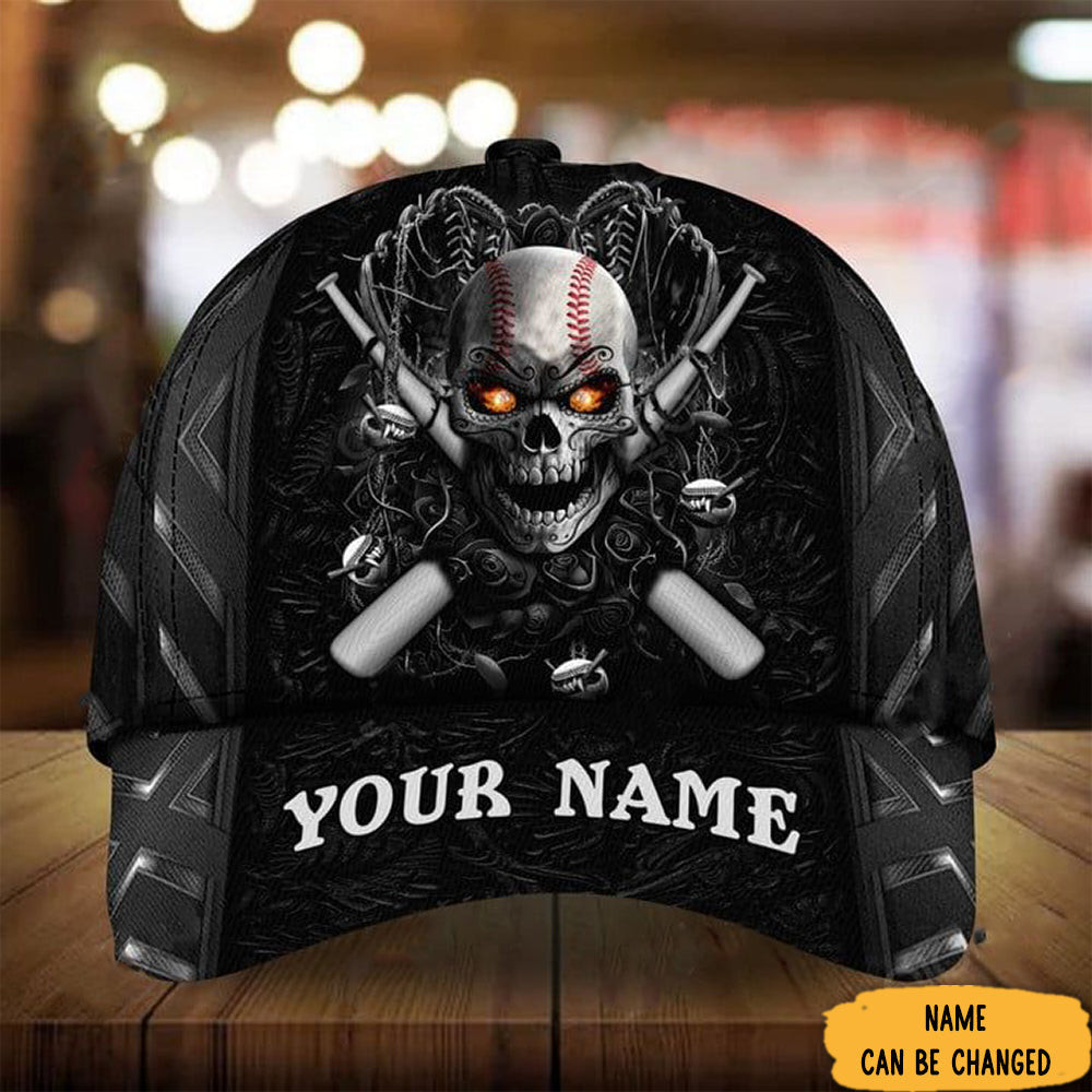 Personalized Baseball Skull Hat Baseball Lovers Unique Hats For Guys Personalized Baseball Skull Hat Baseball Lovers Unique Hats For Guys