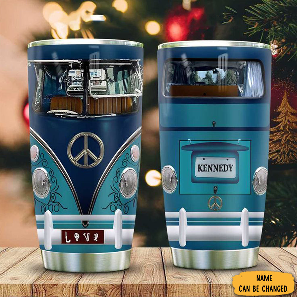 Personalized Blue Royal Hippie Van Tumbler Custom Tumbler Cup Gifts For Men Personalized Blue Royal Hippie Van Tumbler Custom Tumbler Cup Gifts For Men